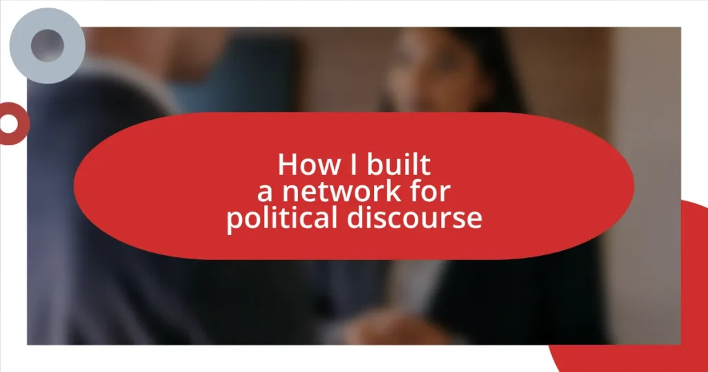 How I built a network for political discourse